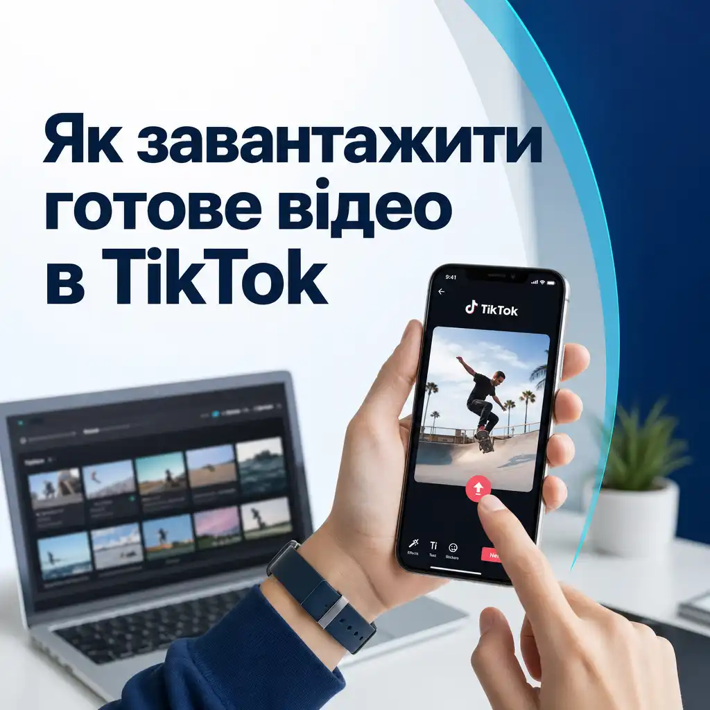 Як завантажити готове відео в TikTok