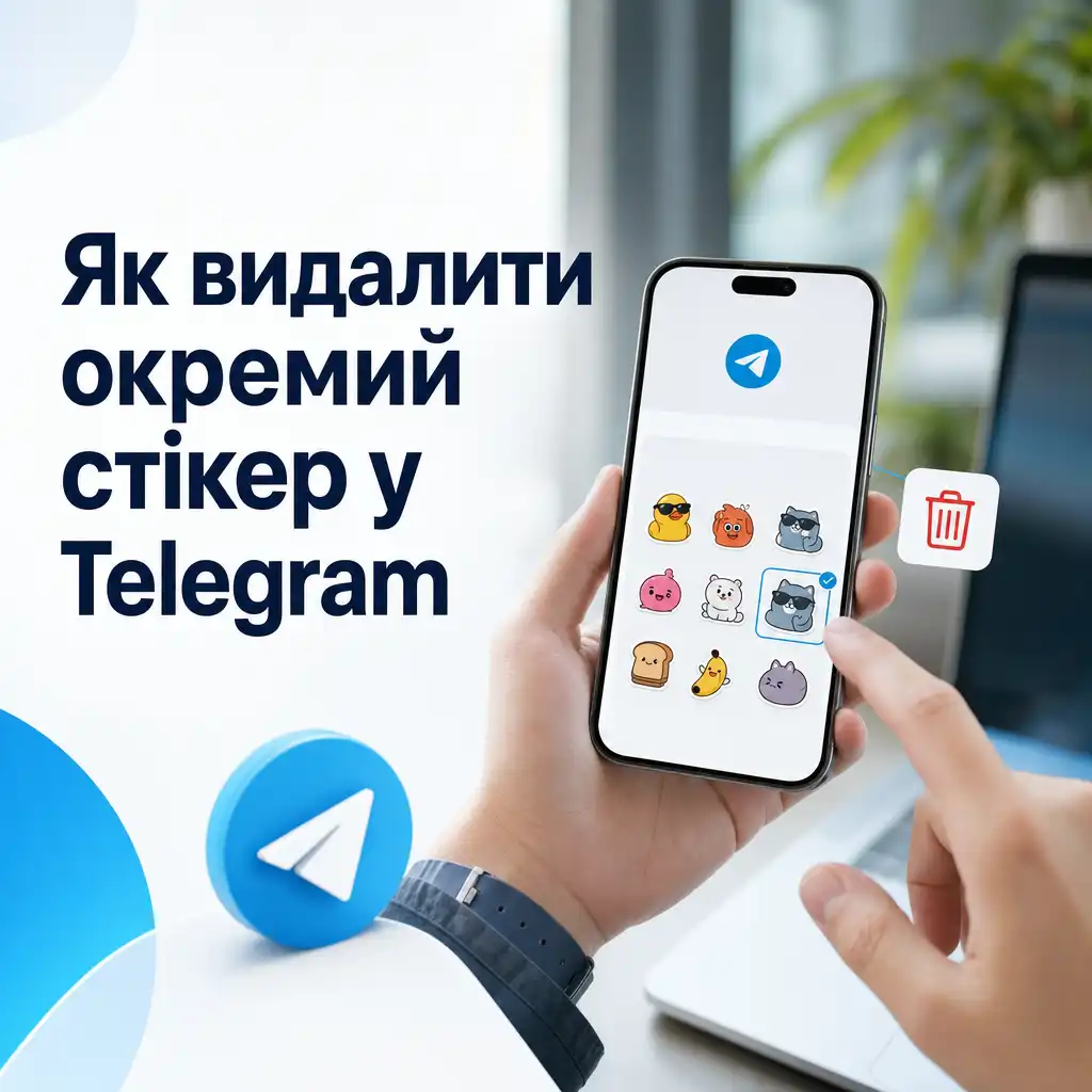 Як видалити окремий стікер у Telegram