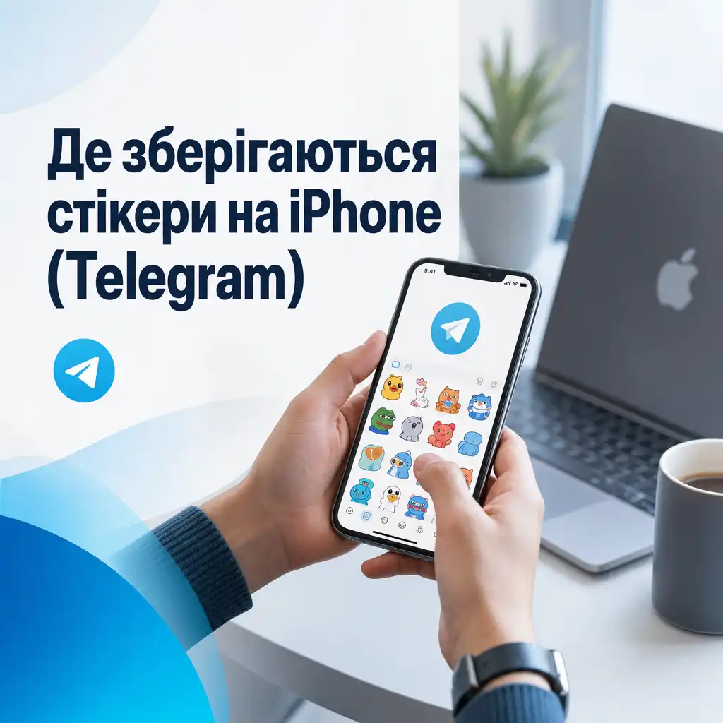 Де зберігаються стікери на iPhone (Telegram)