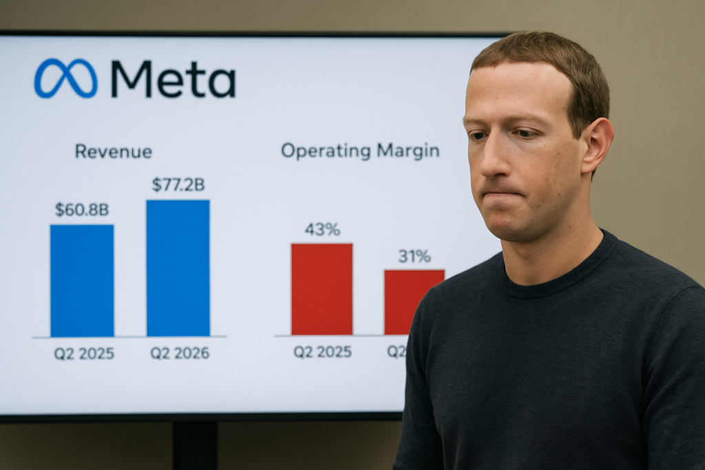 Meta збільшила доходи, але знизила прибуток та маржу у другому кварталі 2026 року